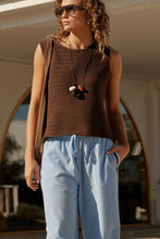 Load image into Gallery viewer, Margo Mesh Knit Top - Choc