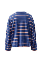 Load image into Gallery viewer, Beau Long Sleeve Slouchy Tee - Washed Navy/Pink Clay
