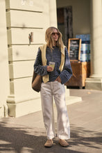 Load image into Gallery viewer, Beau Long Sleeve Slouchy Tee - heritage navy/marshmallow stripe