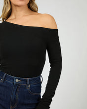 Load image into Gallery viewer, Kylie Long Sleeve Off Shoulder Top - Black