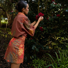 Load image into Gallery viewer, Cuban Tropical Wrap skirt - Coffee