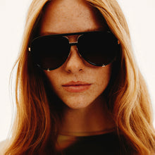 Load image into Gallery viewer, High Profile -Black Gold Frame / Smoke Taupe Polarized Lens