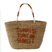 Load image into Gallery viewer, Sunrise Seagrass Tote Bag