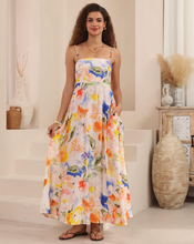 Load image into Gallery viewer, Nereida Multicolour Abstract Maxi Dress