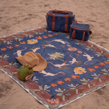 Load image into Gallery viewer, Eye of the Jungle Picnic Rug - Lagoon