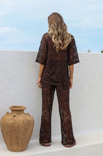 Load image into Gallery viewer, Desi Lace Top - Choc