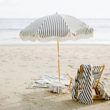 Load image into Gallery viewer, Business & Pleasure Premium Beach Umbrella - Monaco Black Stripe