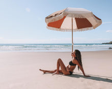 Load image into Gallery viewer, Beach Umbrella -Goldie - Bohemian Sundays, Salty Shadows, Buy Boho Bohemian Clothing Online Australia, Kivari, Arnhem, Rowie, Will and Bear, Wandering Folk, Skinned, Barefoot Blonde