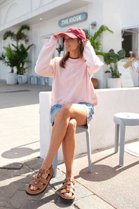 Seamed Fleece Top - Pink