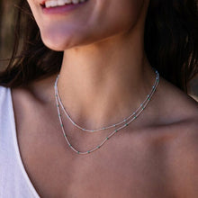 Load image into Gallery viewer, Layer Me Necklace - Silver with Deep Sea
