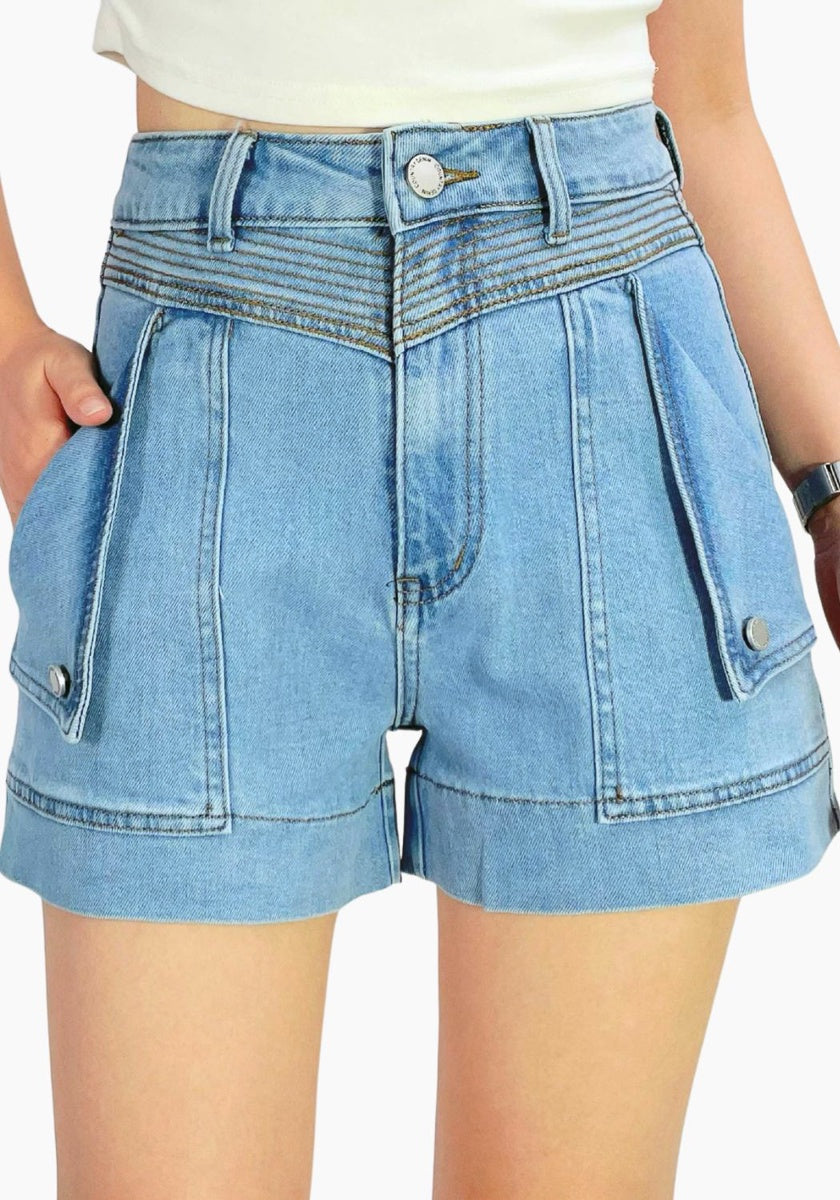 Aimee Denim Shorts - Blue