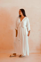 Load image into Gallery viewer, Freya White Elasticised Waist Dress
