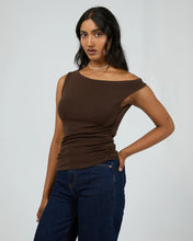 Load image into Gallery viewer, Kylie Off shoulder Top - Brown
