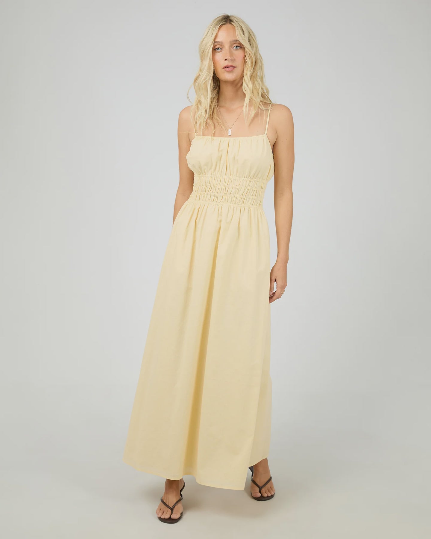 Alessa Linen Maxi Dress - Sunshine