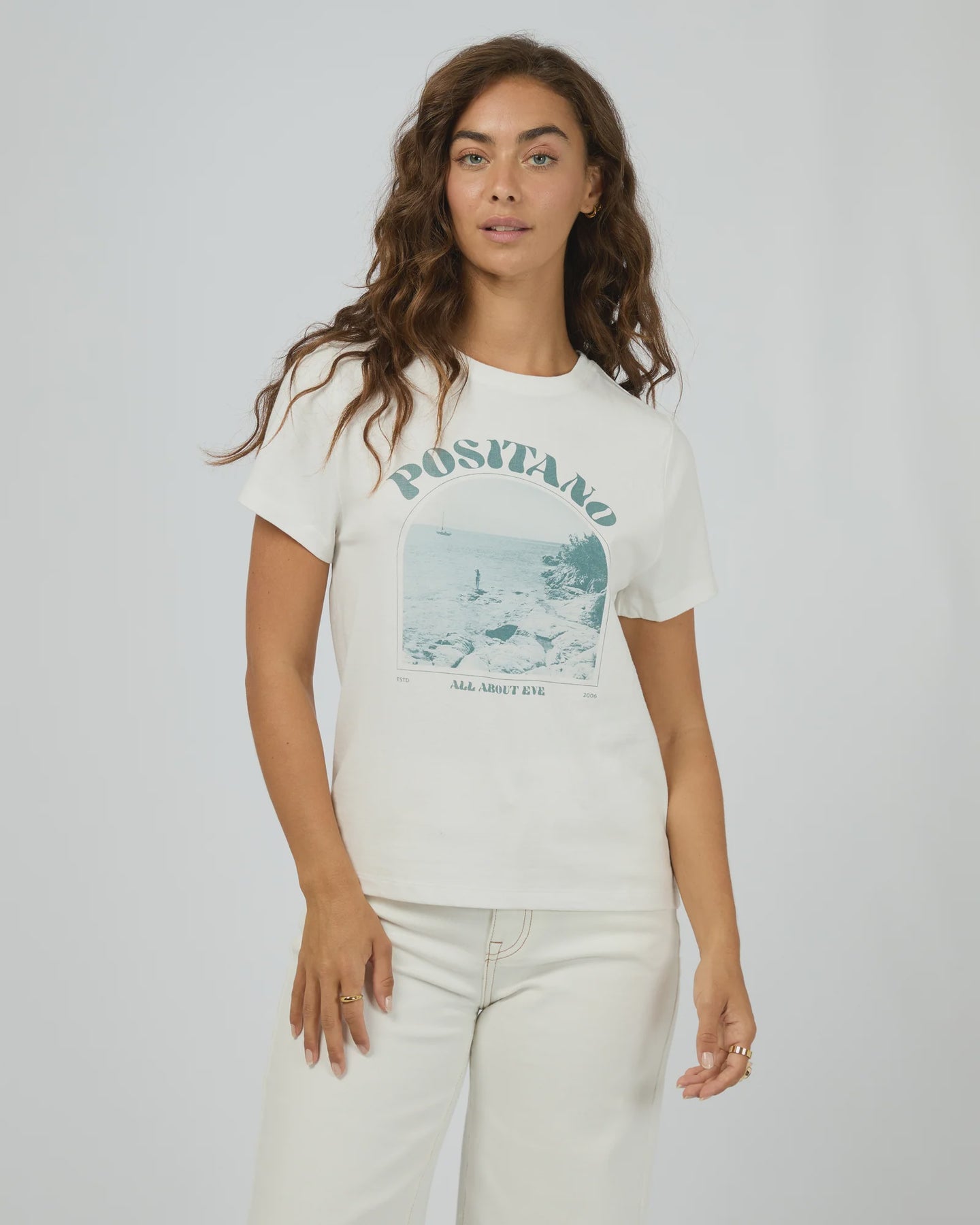 Positano Regular Tee - Vint White
