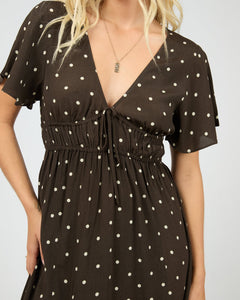 Emelia Skater Dress - Brown