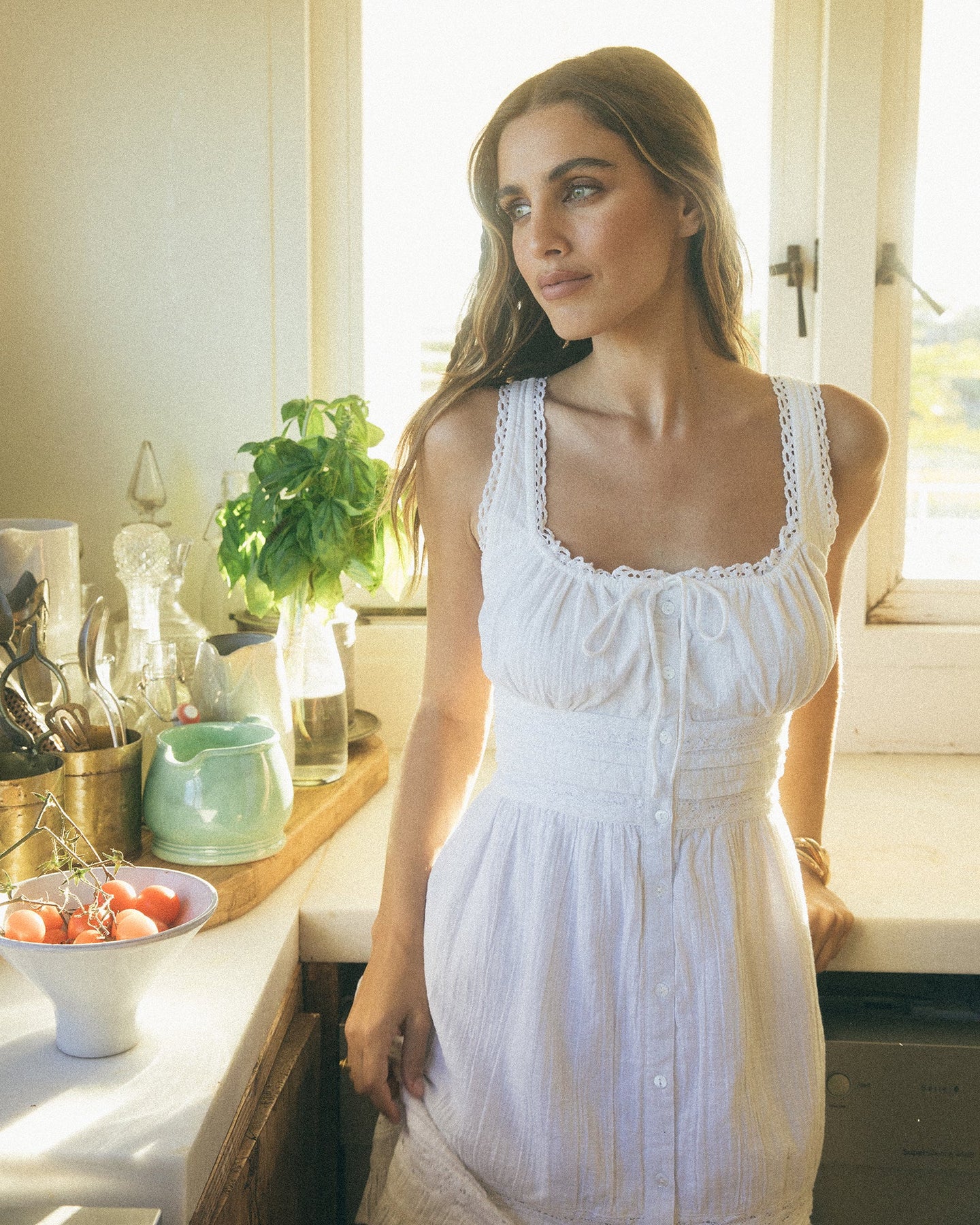 Dusty Mini Dress - White
