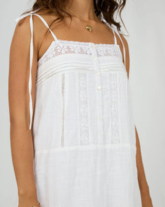 Dusty Maxi Dress - White