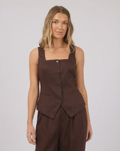 Load image into Gallery viewer, Fern Linen Vest - Brown

