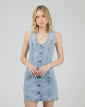Load image into Gallery viewer, Peta Denim Mini dress - Light Blue
