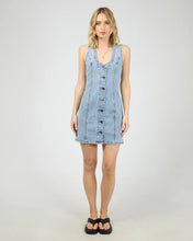 Load image into Gallery viewer, Peta Denim Mini dress - Light Blue
