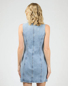 Peta Denim Mini dress - Light Blue
