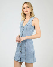 Load image into Gallery viewer, Peta Denim Mini dress - Light Blue
