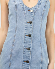 Load image into Gallery viewer, Peta Denim Mini dress - Light Blue
