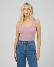 Load image into Gallery viewer, Washed Rib Scoop neck Tank - Qrtz
