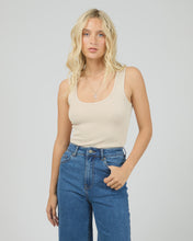Load image into Gallery viewer, Washed Rib Scoop neck Tank - Van
