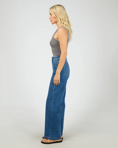 Washed Rib Scoop neck Tank - Char