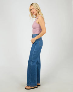 Washed Rib Scoop neck Tank - Qrtz