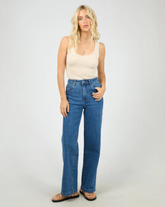 Washed Rib Scoop neck Tank - Van
