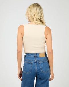 Washed Rib Scoop neck Tank - Van