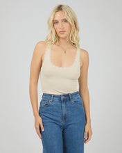 Load image into Gallery viewer, Washed Rib Lace Tank - Van
