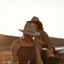 Load image into Gallery viewer, Anderson Almond | Cream Packable Wide Brim Fedora Hat
