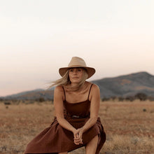 Load image into Gallery viewer, Anderson Almond | Cream Packable Wide Brim Fedora Hat
