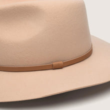 Load image into Gallery viewer, Anderson Almond | Cream Packable Wide Brim Fedora Hat
