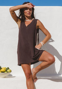 Azure Mini Dress - Espresso