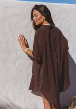 Load image into Gallery viewer, Palm Shirt dress - Espresso
