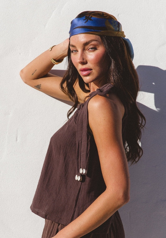 Sicily One Shoulder Top - Espresso
