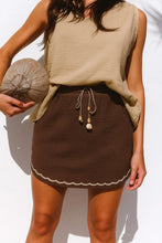 Load image into Gallery viewer, Santorini Mini Skirt - Espresso
