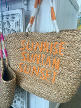Load image into Gallery viewer, Sunrise Seagrass Tote Bag
