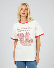 Load image into Gallery viewer, Lucky Cowboy Tee - White
