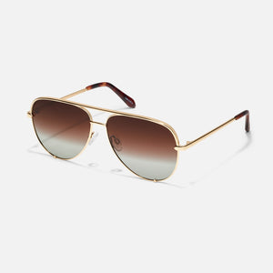 High Key - Gold Frame / Brown Fade Polarised Lens