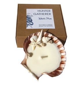 Hunter Gatherer / Seashell Soy Wax Candle / Scallop XL /Coconut & Vanilla