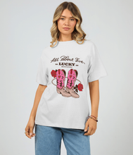 Load image into Gallery viewer, Lucky Cowboy Tee - White
