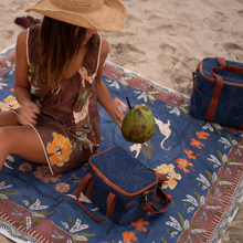Load image into Gallery viewer, Eye of the Jungle Picnic Rug - Lagoon

