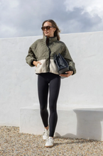 Load image into Gallery viewer, Pipi Polar Fleece Quilted Jacket - Khaki/Ecru
