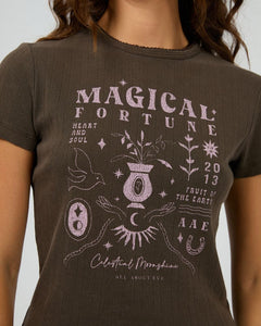 Fortune Baby Tee - Brwn